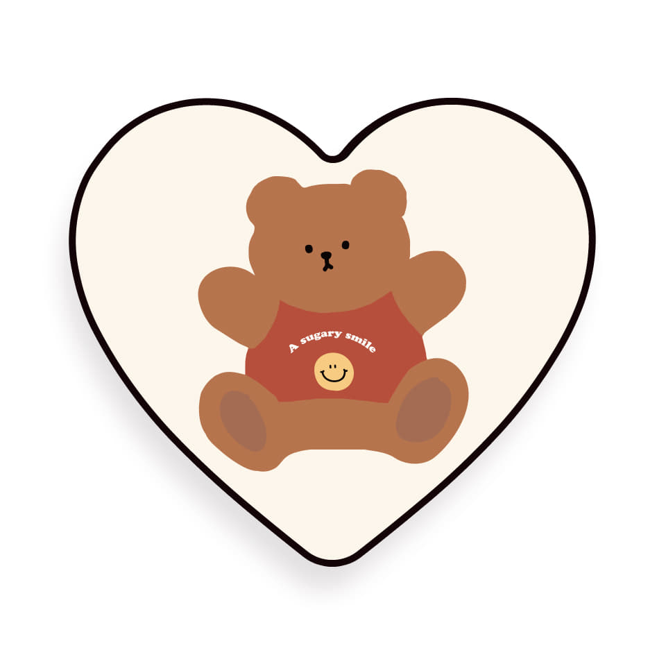 #♡ 하트톡 Sugary bear(크림) 621